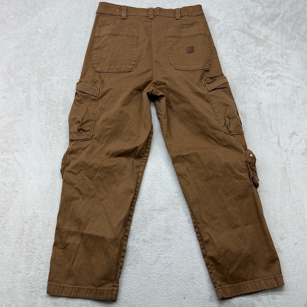 American Eagle x Tru Kolors Cargo Pants Mens 28x30 Brown Pleated Utility Pockets - Picture 4 of 13